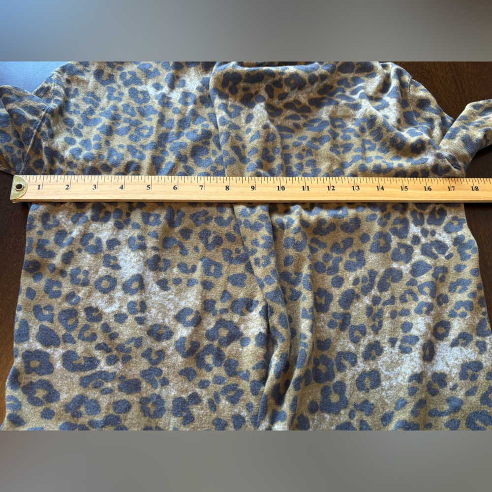 ARITZIA Wilfred Silk Cashmere Blend Animal Print Size XXS Open Cardigan Sweater - Picture 6 of 7